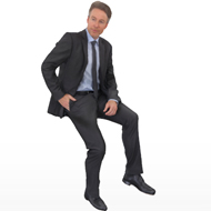 Dennis sit on stool