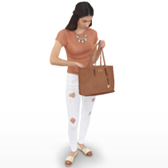Belle with bag
