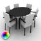 Table with 6 Chairs oval