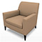 Newport Tan Suede Chair (Accent Furnishings)