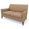 Newport Tan Suede Loveseat (Accent Furnishings)