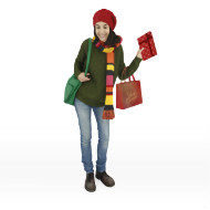 Woman Xmas shopping