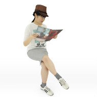 Young Women Reading Magazine