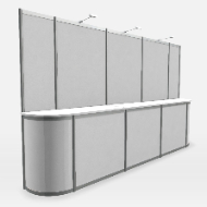 Octanorm Backwall Counter 1