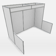Octanorm Backwall Nook Booth 10ft
