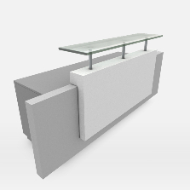 Rectangular reception counter