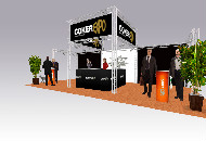 Exhibition  stand 9.5m x 4m x 3.6m high