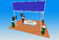 6m x 3m - 2 tier stand 4m high