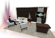 Custom Backwall & Totally Mod Furniture