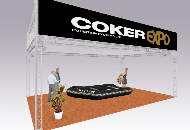8m x 5m - 2 tier stand 4m high with three leg centre