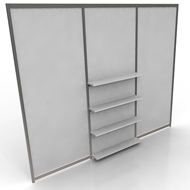 Octanorm Panels 3 w shelves
